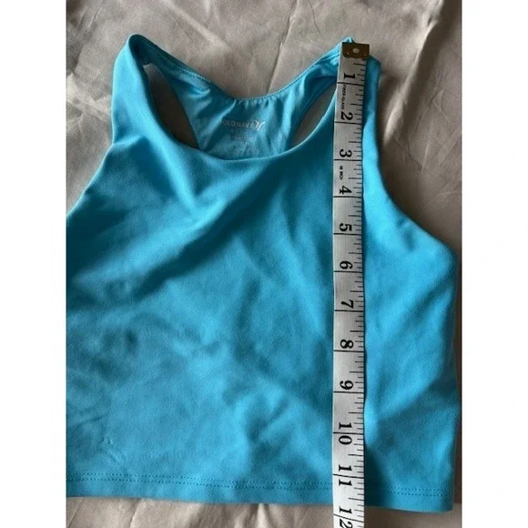 Old Navy Active Bra M(8) Powersoft Girls Crop Top Turquoise/Pink Athletic Sports - Picture 7 of 13